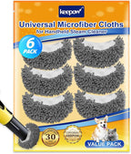 6 Pack Microfiber Cloth for Handheld Steam Shot Steam Cleaner Accessories Reusable Washable Steam Mop Pads Compatible with Bissell Steam Shot, Fit for Wagner, Fit for McCulloch Steamer Attachments