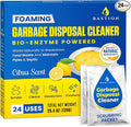 Bastion Garbage Disposal Cleaner and Deodorizer - 24-Count (1-Year Supply) Foaming Lemon Scented Kitchen Sink Freshener Pods & Drain Odor Eliminator Disposer Care