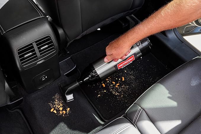 METROVAC CHV-S4 Cordless Hand Vac – Powerful, Portable Motor Vacuum Cleaner for Home, Auto Shop, Car, and Pet Hair – Premium Handheld - Stainless Steel