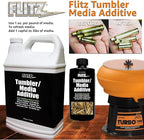 Flitz Tumbler Media Additive - 7.6oz Bottle of USA-Made Brass Cleaner Reloading Liquid for Ammo, Copper, & All Metals - Ammonia-Free Tumbling Polish to Remove Oxidation, Powder Residue (6 Pack)