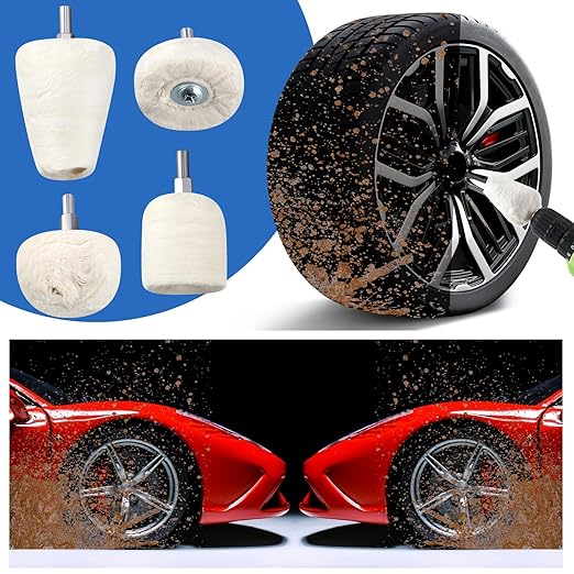 Liliful 15 Pcs 8" Airway Polishing Wheel Kit in Diameter 5/8", Metal Aluminum Buffing Wheel and Polishing Compound and Buffing Drill and Rake Pad for Angle Grinder Mirror Metal Finish (Bright Color)