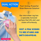 Magical Fiber Stain Remover- Use as Spot Remover- No Dry Cleaning Food, Grease, Coffee Off Laundry, Tea, Fabric, Pet Stains, Stain Remover Sponge Clothes, Carpet, Sofa, Mattress & Upholstery (5 Pack)