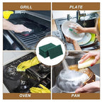 uxcell 5Pcs Scrubber Scouring Pad, 7.9 x 4.7 Inch 180 Grits Drill Power Brush Rectangle Scrub Pads Discs Polishing Pad for Household Furniture Automotive Cleaning, Green