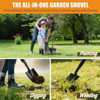 Garden Shovels for Digging, 31 Inch Small Shovel, Heavy Duty Metal Digging Shovel with D-Handle Grip, Short Kids Shovels for Digging, Mini Spade Shovel for Gardening, Camping, Beach, Car, Snow Removal