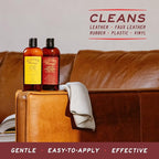 Leather Honey Complete Leather Care Kit Including 8 oz Conditioner and Applicator Cloth for use on Leather Apparel, Furniture, Auto Interiors, Shoes, Bags and Accessories