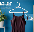 Beddora Plastic Hangers 50 Pack, White Clothes Hangers for Closet Organization and Storage Space-Saving Design, Kids & Adult Coat Hanger for Suits, Shirt & Percheros Ganchos para Colgar Ropa Hangars
