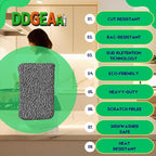 Heavy - Duty Kitchen Sponge - 20 Times More Durable, Scratch Free, Suitable for Non Stick Cookware Cut Resistant, Multi - Purpose Cleaning Supplies for Home, Bathroom (2 Pack Grey)
