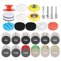 136Pcs Sanding Disc Drill Polishing Kit,3 Inch Sandpaper Wet Dry Headlight Restoration Kit with Hook and Loop Buffing Pads for Car Polish,Metal Glass Resin Polish Rotary Tools Attachment