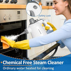 Spurgehom Handheld Steam Cleaner, Portable Steamer with 11 PCS Accessory & Safety Lock, Large Capacity Steam for Cleaning, Multipurpose Steam Cleaner for Home, Car, Window