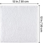 Utopia Towels 12 Pack Cotton Washcloths Set, 100% Ring Spun Cotton, Premium Flannel Face Cloths, Highly Absorbent and Soft Feel Fingertip Towels, White