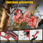 Electric Pruning Shears Cordless, Upgraded LCD Display, 2×21V 2000mAh Batteries, SK5 Alloy Blades, 40-50mm Cutting Diameter, Powerful Brushless Motor – Battery Pruner for Garden, Orchard & Fruit Trees