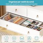 Vtopmart 12 Pack Baby Clothes Organizer, Dresser Drawer Organizer for Baby Clothing, Foldable Fabric Closet Drawer Storage Bins, Dresser Dividers for Bra, Socks, Ties, Scarf