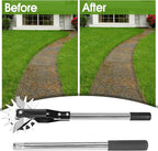 Wheel Rotary Edger Manual Lawn Tool for Sidewalk Edger Rotary Wheel Rotary Wheel Manual Edger Lawn Tool Strong 4 Sections Stainless Steel Handle