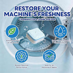 Washing Machine Cleaner Tablets - 24 Count, Deep Cleaning Descaler for Front & Top Load Washers | Removes Odor & Residue | Easy-to-Use Cleaning Tabs for Monthly Maintenance