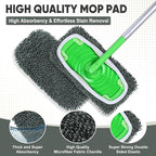6-Pack Reusable Microfiber Mop Pads Compatible with Swiffer Sweeper, Dry & Wet Sweeping Cloths - Washable Wet Pads Refill for Multi-Surface/Hardwood Floor Cleaning -Grey