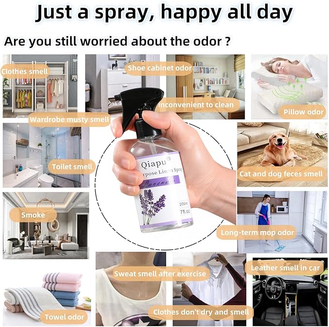 Natural Linen & Room Spray Air Freshener Mist – Scented Fabric Spray with Plant Extracts for Pillows, Sheets, and Home Fragrance. Aromatherapy Pillow Mist for Relaxation and Sleep 4PCS