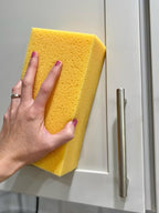 Multi-Purpose Sponges for Cleaning - Yellow 4 Pack, Large Sponges for Car Washing, Tile & Grout, All Purpose Cleaning