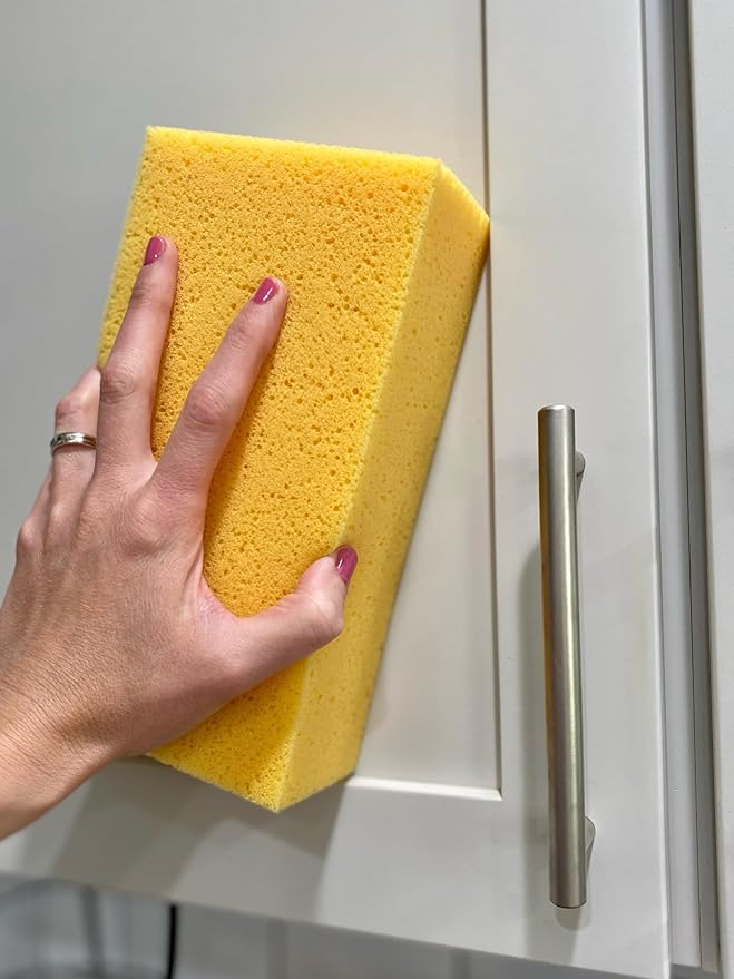 Multi-Purpose Sponges for Cleaning - Yellow 10 Pack, Large Sponges for Car Washing, Tile & Grout, Bulk Pack Sponge