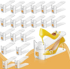 FENRUNXU Shoe Slots Organizer for Closet, Shoe Stacker Organizer Double Layer Stack Shoe Rack, Shoe Display Shelf 50% Space Saver Storage Holder for Closet, 36 PACK