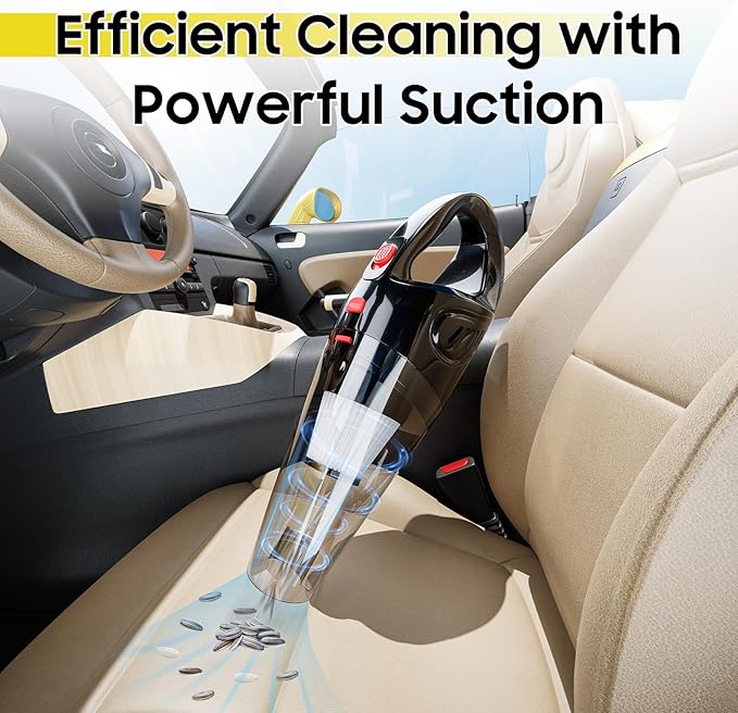 Cordless Hand Held Vacuum Cleaner - Handheld Vacuum Cleaner with Washable Filter, Lightweight & Low Noise, Clean Dust & Hair Fastly