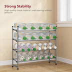 Tajsoon Expandable Shoe Rack for Closet 4 Tier, 29“-41“Adjustable & Stackable Shoe Shelf Storage, Metal Shoe Rack Organizer for Front Door Entrance, Closet, Garage, Entryway, Grey