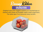 YBM HOME Kitchen Pantry Organizer Wire Baskets for Shelves, Cabinets, Pantry, Countertop, Mesh Open Storage Bin Metal Basket for Organizing Food Supplies, 3 Pack, 12.1x7.8x5.8