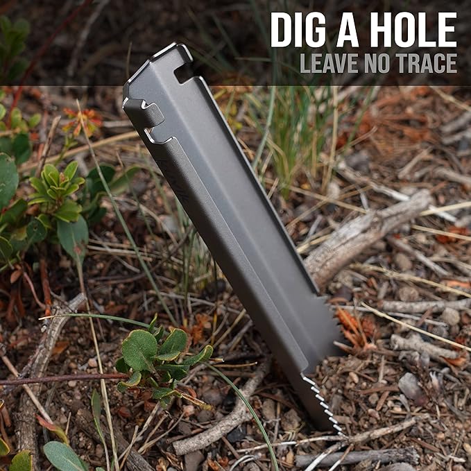 Kuvik Titanium Trowel - Ultralight and Compact Shovel for Backpacking, Camping, and Survival