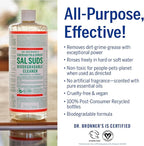 Dr. Bronner's - Sal Suds Biodegradable Cleaner (1 Gallon) - All-Purpose, Pine Cleaner for Floors, Laundry and Dishes, Concentrated, Cuts Grease and Dirt, Powerful Formula