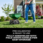 Scotts Turf Builder EdgeGuard Mini Broadcast Spreader for Seed, Weed and Feed, Fertilizer, Salt, Ice Melt, Push Spreader Holds up to 5,000 sq.ft. Product