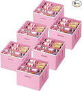 Lifewit 6 Pack Shoe Storage Organizer for Closet, Large Shoe Box Storage Containers with Clear Cover, Foldable Storage Bins Fit for Boots Fits 72-96 Pairs (Each 12-16 Pairs) Pink