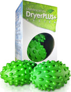 DryerPlus Dryer Balls XL | The BEST Made Reusable Non Toxic Laundry Softener & Wrinkle Release | Replaces Fabric Softener Liquid, Dryer Sheets & Wool | Vegan & Sheep Safe | 2-Year USA Warranty