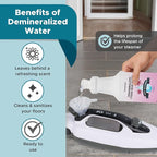 Steam & Go Deminerilized Water - Multi-Surface Cleaner for Steam Cleaners, Hardwood Floors, Kitchens, & Bathrooms - Germ-Killing Formula - Hotel California Scent - 32 Ounces (Pack of 6)