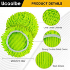 Chenille Duster Mop Head Compatible with O Cedar Mop Easywring 1-Tank System, Microfiber Chenille Mop Pads Spin Mop Refill for Dry & Wet Use, 3 Pack
