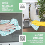 Reusable Paper Towels - Pack of Paperless & Washable Towels, 100% Cotton, Highly Absorbent, and Built to Last, Kitchen Dish Cloth Alternative (Pastels, 15 Pieces)
