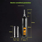 Electric Screwdriver, Mini Portable Automatic Home Repair Tool Kit with Led Light, USB Rechargeable Cordless Magnetic Screwdriver (01)
