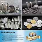 Parker & Bailey Silver Cleaner – Removes Tarnish and Restores Shine on Jewelry, Antiques, Utensils & Furniture, 8 oz Bottle