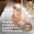 ATTITUDE Baby Dish Soap and Bottle Cleaner, EWG Verified Dishwashing Liquid, No Added Dyes or Fragrances, Tough on Milk Residue and Grease, Vegan, Refillable Aluminum Bottle, Unscented, 16 Fl Oz