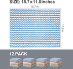 JOYMOOP 12 Pack Microfiber Cleaning Cloth, Larger Kitchen Towels, Dish Rags for Dish Drying Washing, Absorbent Streak Free Lint Free Rags for Cleaning - 11.81" x 15.75"
