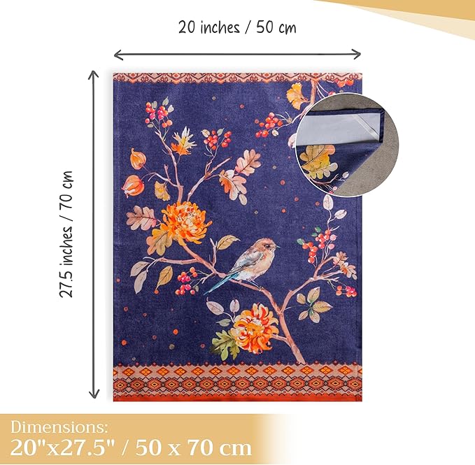 Maison d' Hermine Kitchen Towels Set of 3 100% Cotton 27.50" x 20" Reusable Cloth Tea Dish Towels Absorbent with Hanging Loop for Kitchen, Home, Dining, Cocktail Parties (Kelim - Infinity)