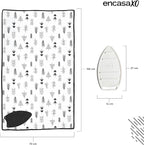 Encasa XO Ironing Mat/Pad (Large 48"x28") with 3mm Padding & Silicone Iron Rest for Steam Pressing on Tabletop or Bed - Heat Resistant, Portable, Quilting & Travel Blanket - Black Arrow