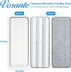 2pcs Microfiber Mop Pads, Mop Head Replacement for Joymop, Mop Pads Washable Microfiber, Flat Mop Spray Mop Replacement Pads for Universal 13” Inch Flat Mop, Reusable Mop Pads, Cleaning Accessories