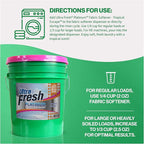 Ultra Fresh 5 Gallon Platinum Fabric Softener for All Machine Types, Liquid Laundry Softener, Up to 640 Loads, Tropical Escape