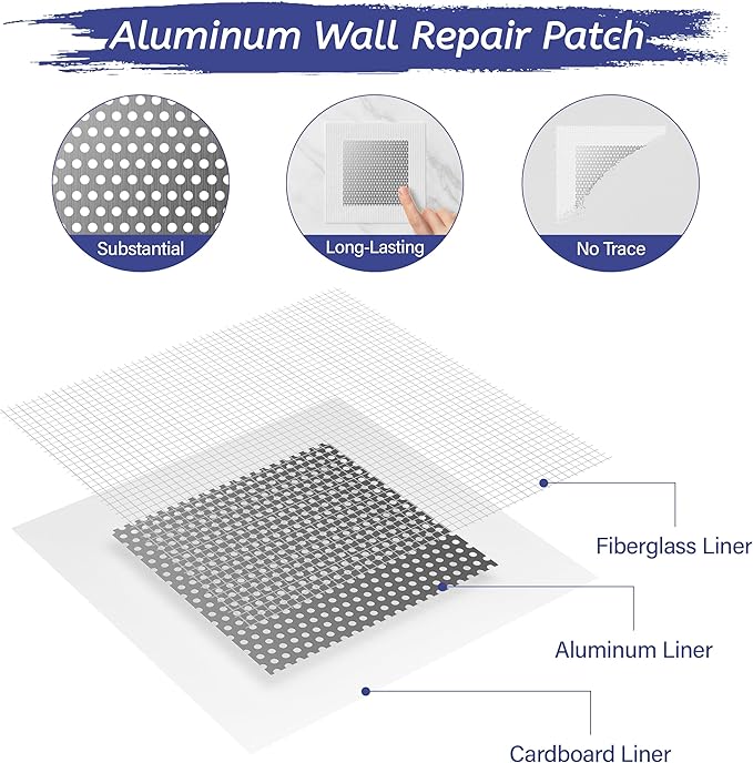 Oriflame Drywall Repair Kit: 8.5 Ounce Spackle Wall Repair with Patch/Scraper/Sandpaper/Gloves - White Wall Putty for Nail Holes/Cracks/Dents/Stains/Peeled Wall