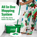 Libman Tornado Spin Mop System | Mop and Bucket with Wringer Set | Mops for Floor Cleaning | 1 Mop Head Included