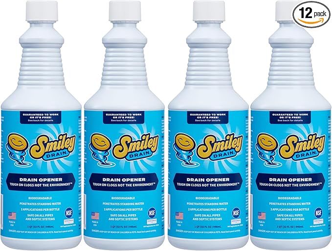 Heavy-Duty Drain Opener & Maintainer (4-Pack) – Eco-Friendly, Biodegradable, and Odorless | Prevents & Clears Clogs in Drains, Sinks, and Showers