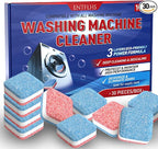 Washing Machine Cleaner Tablets 30 Pack - HE Top Load & Front Load Washer Cleaner, Eco Friendly Septic Safe, 3 Layers Deep Cleaning, Descaler & Deodorizer, 1+ Year Supply (30 Count