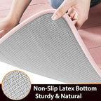 Yimobra Bathroom Runner 55"x24", Non Slip Memory Foam Bath Mat, Super Soft Water Absorbent Hallway Carpet, Machine Washable Rug for Vanity Tub Shower, Pink