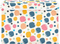 senya Large Storage Bins with Linen Collapsible Foldable Storage Cubes Fabric Closet Organizer Containers box with Flip-Top Lid for Home Bedroom Office 16.7 x 12.6 x 11.8in (Polka Dots)