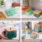 4 Pack Laundry Pods Container,Clear Dryer Sheet Holder & Laundry Room Organization and Storage with Lids, Scoops & Labels for Laundry Detergent, Powder, Dryer Balls, Beads (Mix Colors)