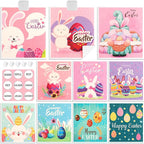 Easter Swedish Dishcloth Set of 10, Super Absorbent Swedish Kitchen Dish Cloths Reusable Paper Towels Cleaning Rags for Dishes Quick Drying, Easter Cute Bunny Rabbit Egg Prints Decorative Wipes